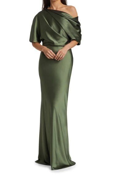 An image of a Satin mother of the bride dress