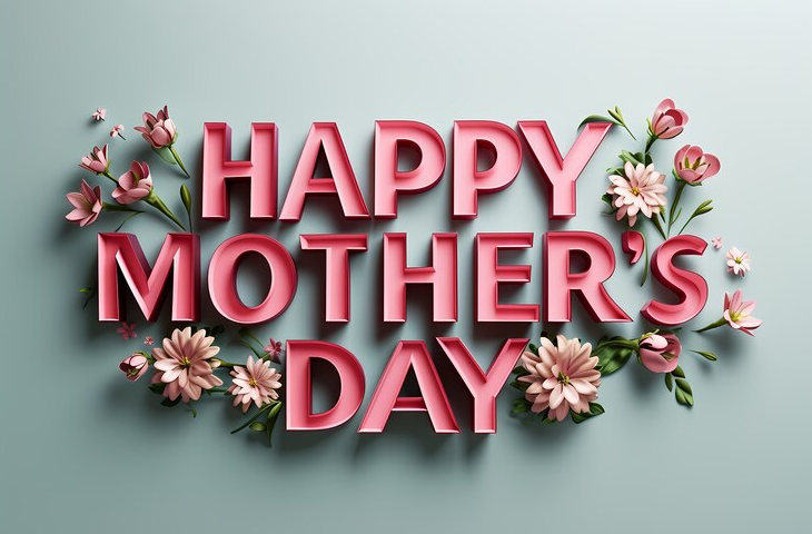 An image Illustrating a Text-based Mother's Day Image