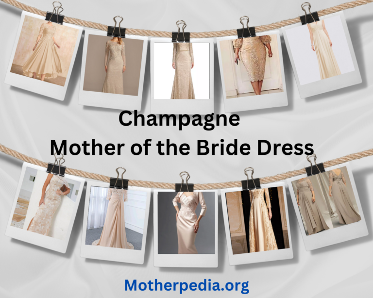 An image illustration of Champagne Mother of the Bride Dress