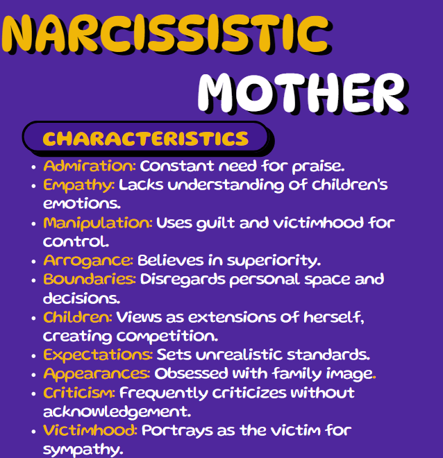 An image illustrating: Narcissistic Mother